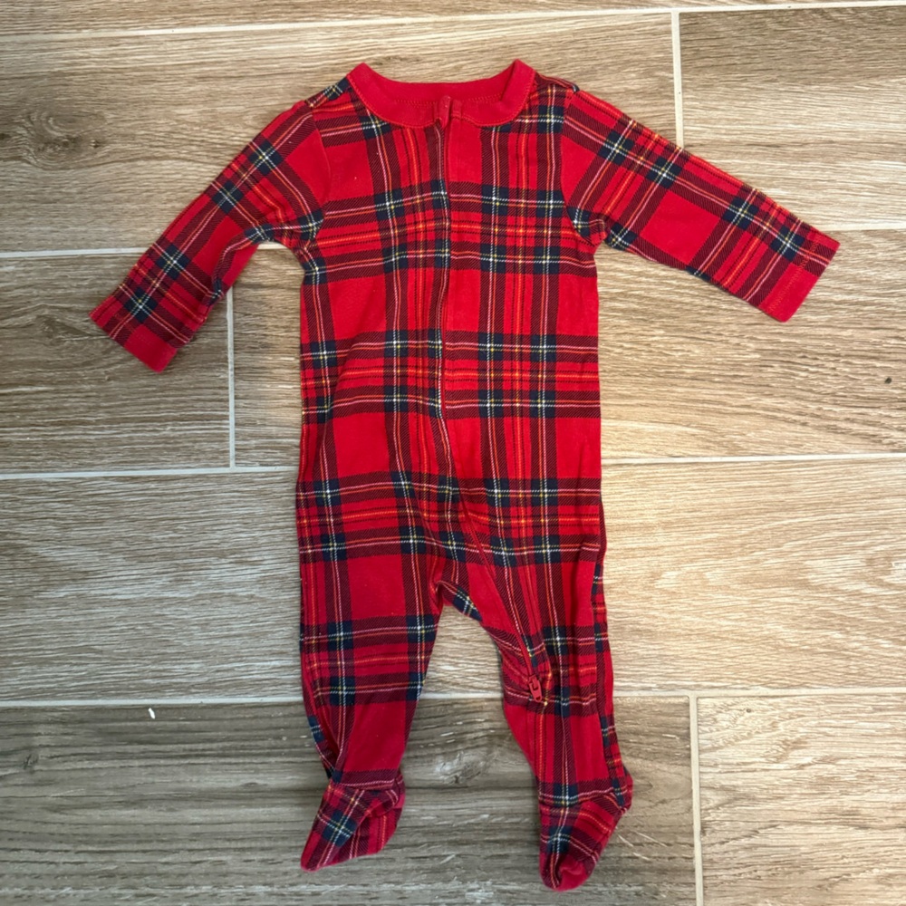 3 for $5 Old Navy Red Plaid Infant Onesie